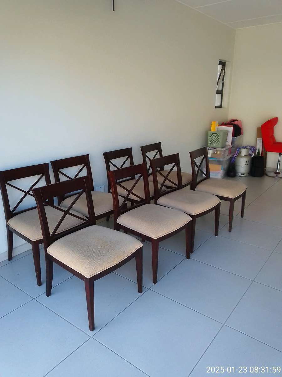 Coricraft Extendable Table Solid Wood 8-12 seats Table & 8 Chairs