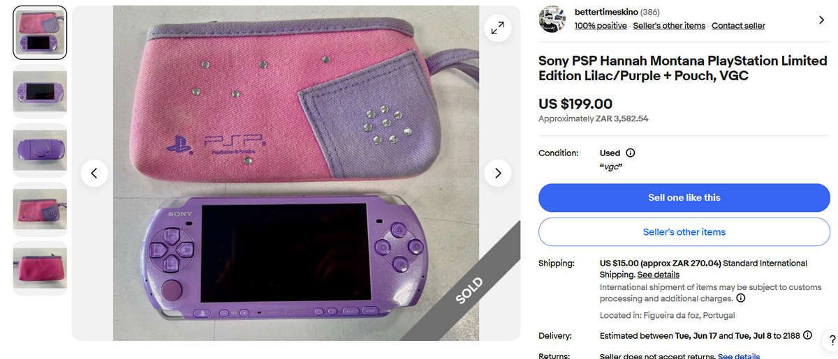 Sony PSP 3001 Hannah Montana Limited Edition