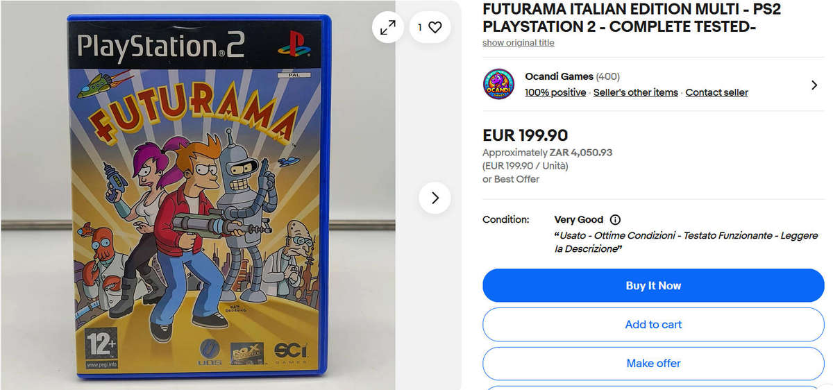 Incredibly Rare Futurama PS2