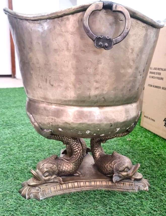 Large Beautiful Ornate Brass Pot