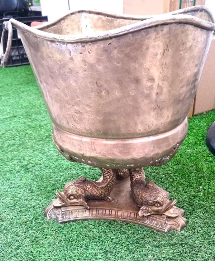 Large Beautiful Ornate Brass Pot