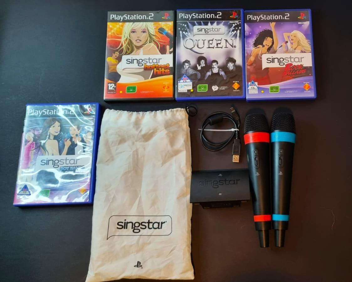 AMAZING CONDITION SINGSTAR WIRELESS PS2 BUNDLE