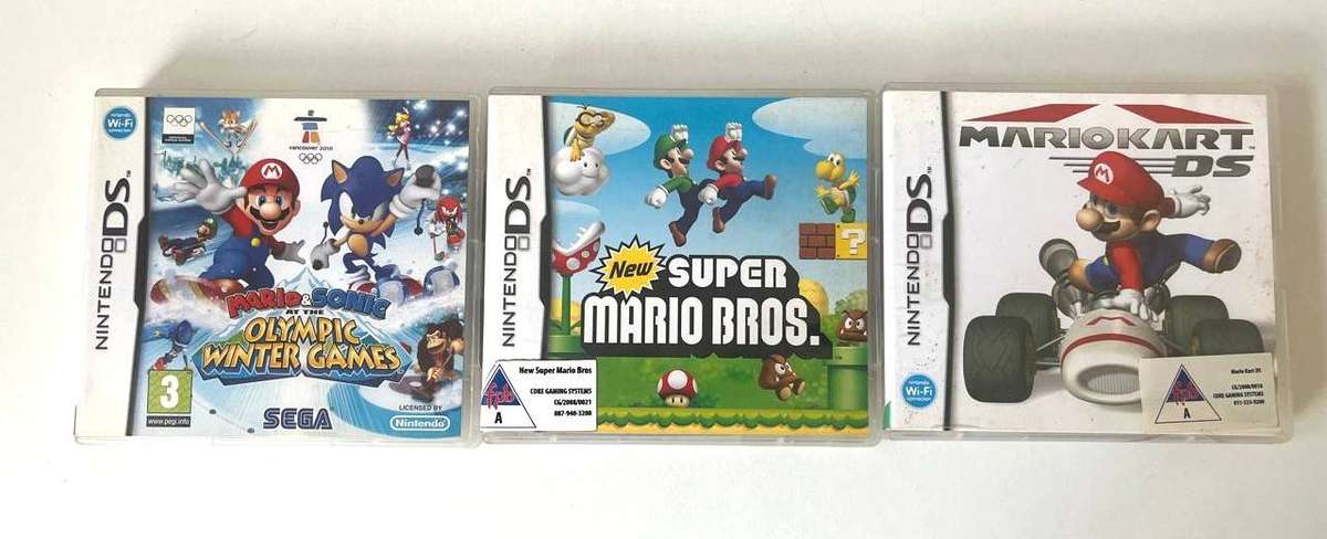 Nintendo DS Mario Game Lot  3 Complete-in-Box Classics