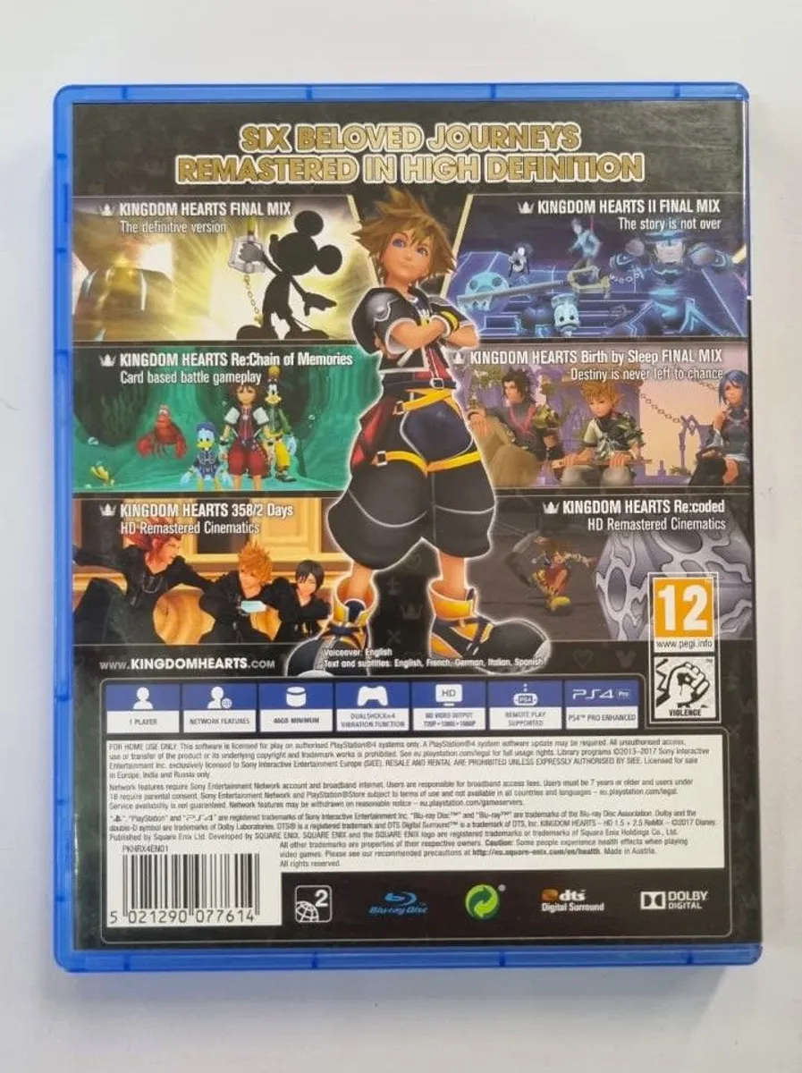 Kingdom hearts HD 1.5+2.5 REMIX PS4