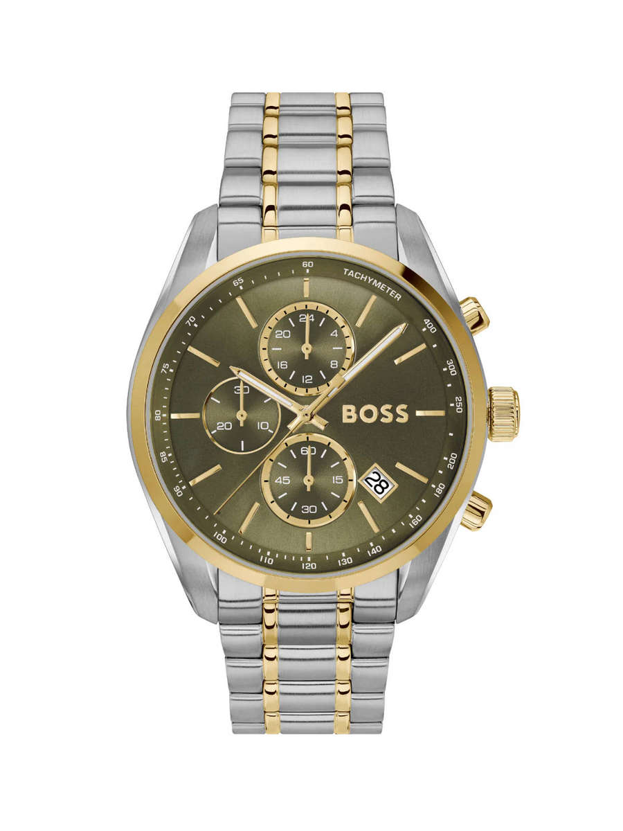 Mens Hugo Boss Grand Prix Two Tone Chronograph Watch 1514227