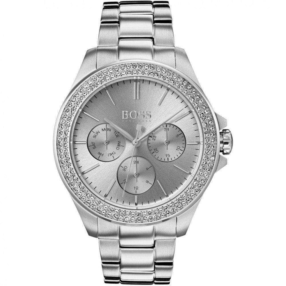 Ladies Hugo Boss Premiere Chronograph Silver Watch 1502442