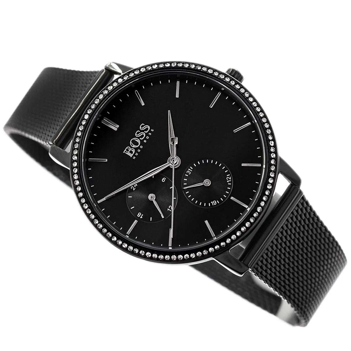 Ladies Hugo Boss Infinity Black Mesh Chronograph Watch 1502521