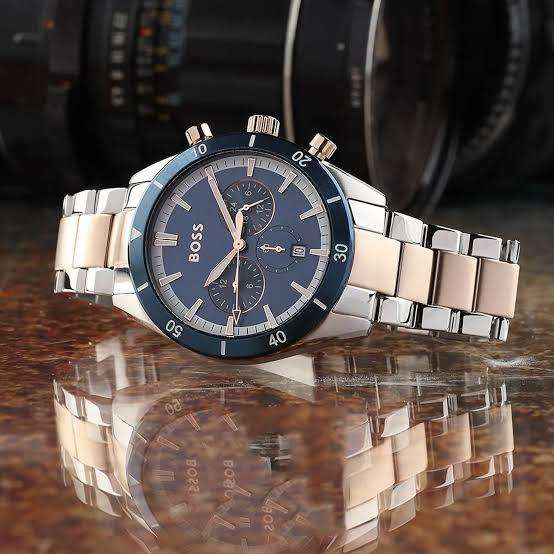 Mens Hugo Boss Santiago 2tone Chronograph Watch 1513937 ##BRAND NEW##