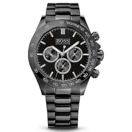MENS HUGO BOSS IONIC BLACK CHRONOGRAPH WATCH 1512961 ##BRAND NEW##