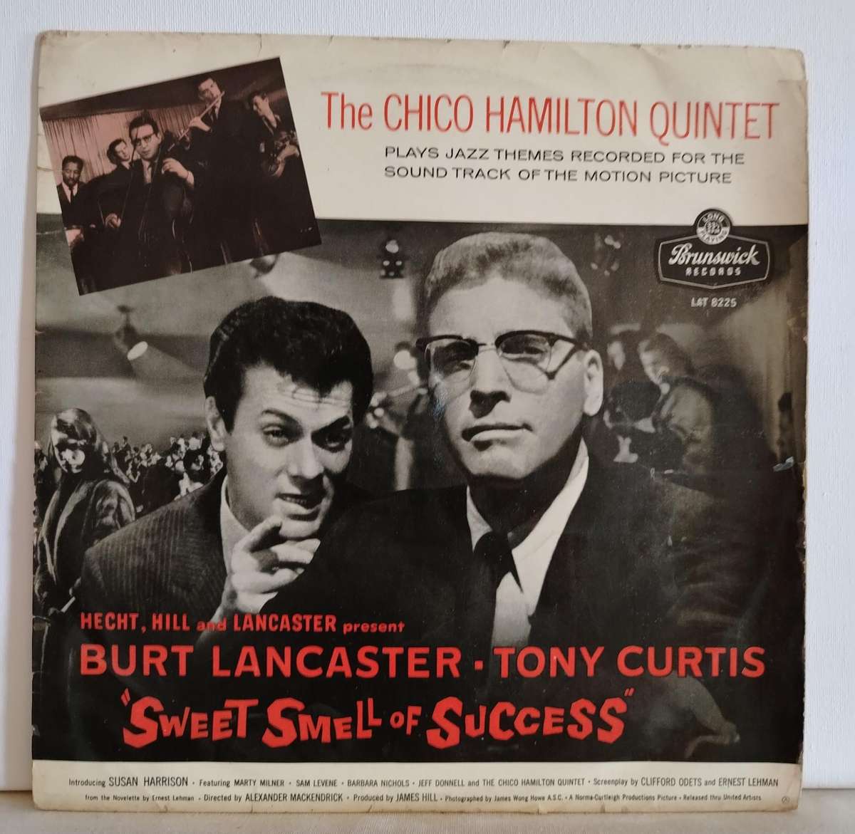 THE CHICO HAMILTON QUINTET -  SWEET SMELL OF SUCCESS - ORIGINAL MOTION PICTURE SOUNDTRACK - VG/EX-