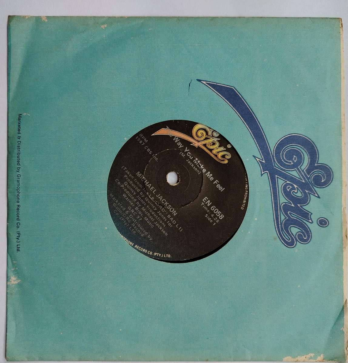 MICHAEL JACKSON - THE WAY YOU MAKE ME FEEL - VG/VG+
