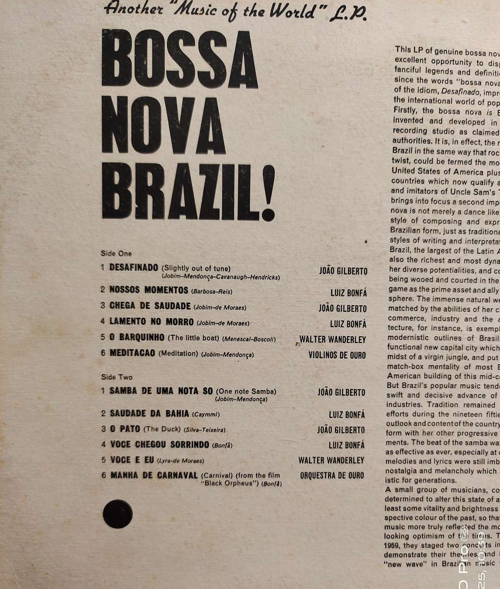 BOSSA NOVA BRAZIL - VARIOUS ARTISTS - VG-/VG+