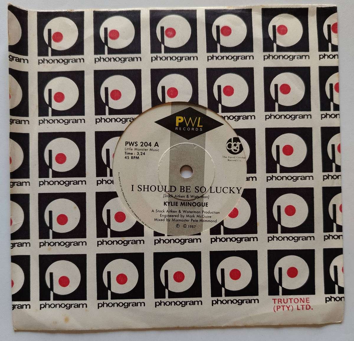 KYLIE MINOGUE - I SHOULD BE SO LUCKY - VG+/VG+