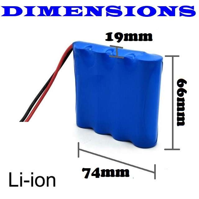 Rechargeable 18650 Battery Pack 3.7V 4-Cells [4P] Wired In Parallel Connection. Collections Allowed.