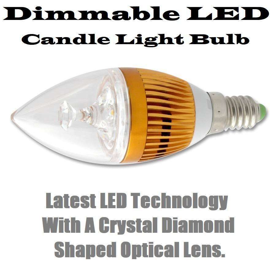 2Pces 3W 220V E14 Dimmable LED Light Bulbs: Warm White Dimmable Candle Design. Collections Allowed.