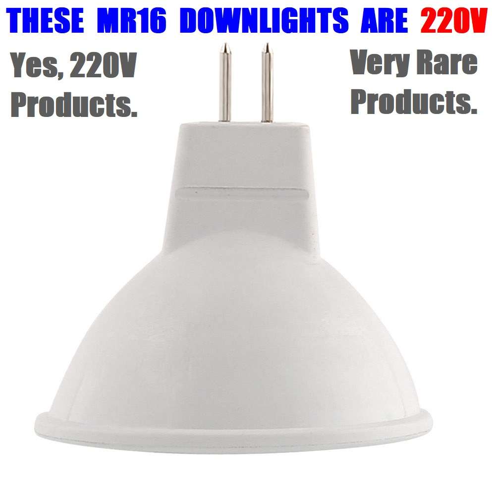 220V Warm White 5W MR16 LED Downlights. Yes, 220V MR16 with Wide Beam Angle. Collections Are Allowed