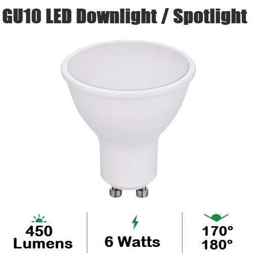 Blue Light Colour LED Downlights 6W GU10 AC185~265V Wide Beam Angle Light Bulbs. Collections Allowed
