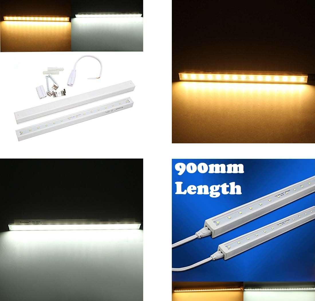 Soft Warm White LED Square Tube Lights 900mm 90cm 220V. Comes with Accessories. Collections Allowed.