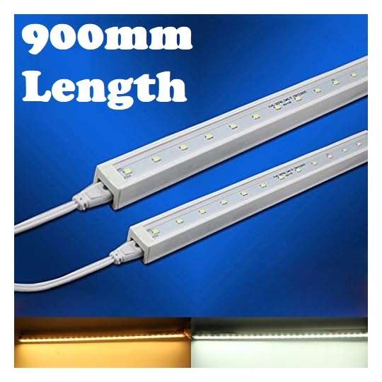 Soft Warm White LED Square Tube Lights 900mm 90cm 220V. Comes with Accessories. Collections Allowed.