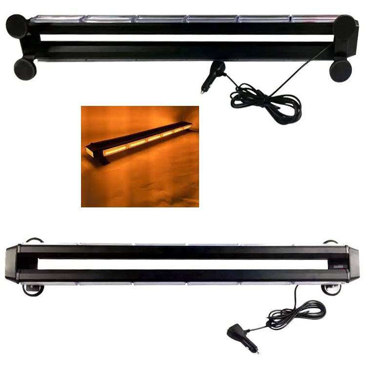LED Double Side Strobe Flash Light Bar 12V. Amber Orange Yellow Magnetic Mount. Collections Allowed.