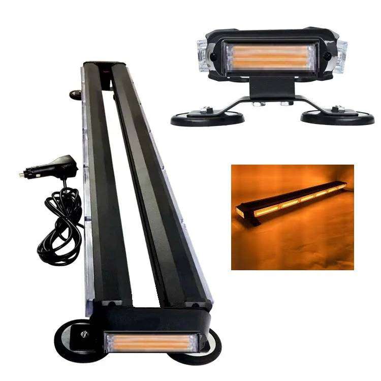 LED Double Side Strobe Flash Light Bar 12V. Amber Orange Yellow Magnetic Mount. Collections Allowed.