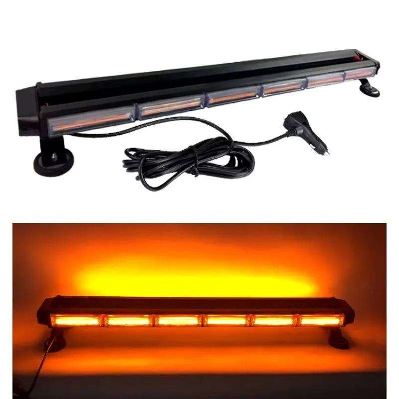 LED Double Side Strobe Flash Light Bar 12V. Amber Orange Yellow Magnetic Mount. Collections Allowed.