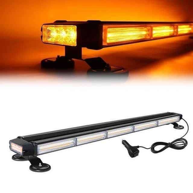 LED Double Side Strobe Flash Light Bar 12V. Amber Orange Yellow Magnetic Mount. Collections Allowed.