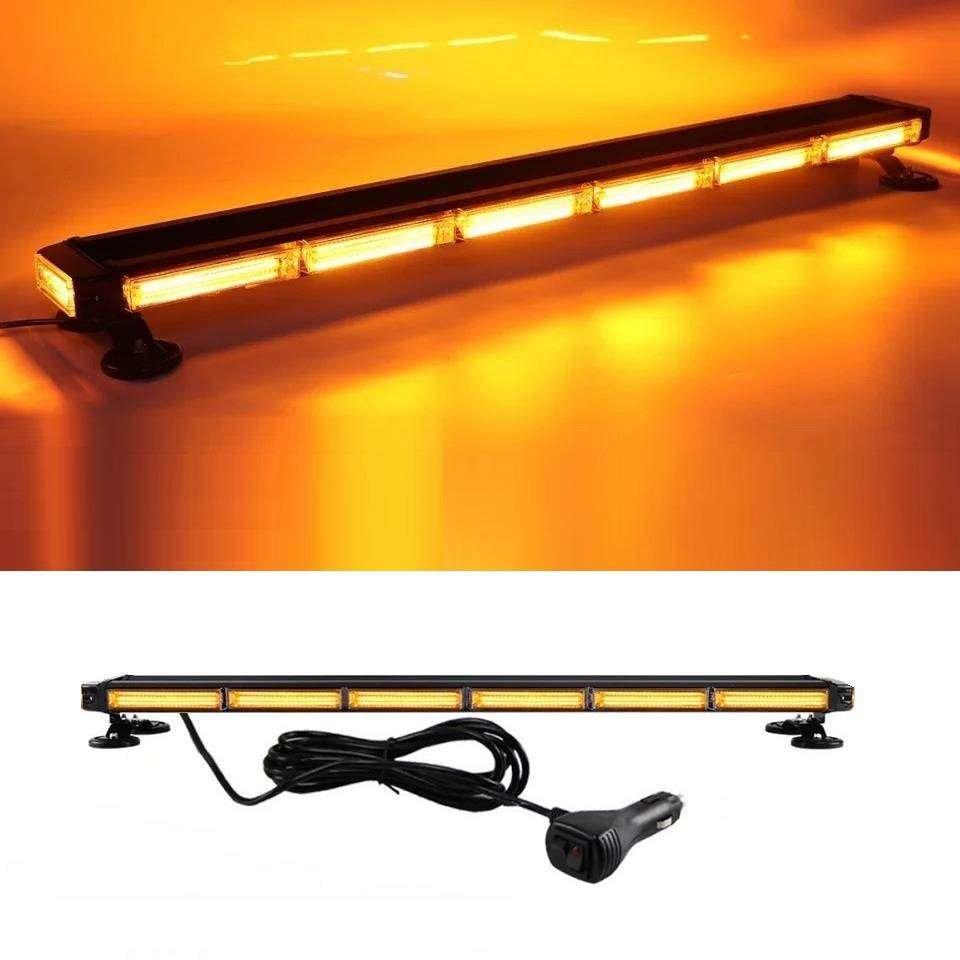 LED Double Side Strobe Flash Light Bar 12V. Amber Orange Yellow Magnetic Mount. Collections Allowed.