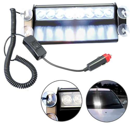 Cool White LED Windscreen Dashboard Flash Strobe Vehicle Dash Light Bar. Collections Are Allowed.