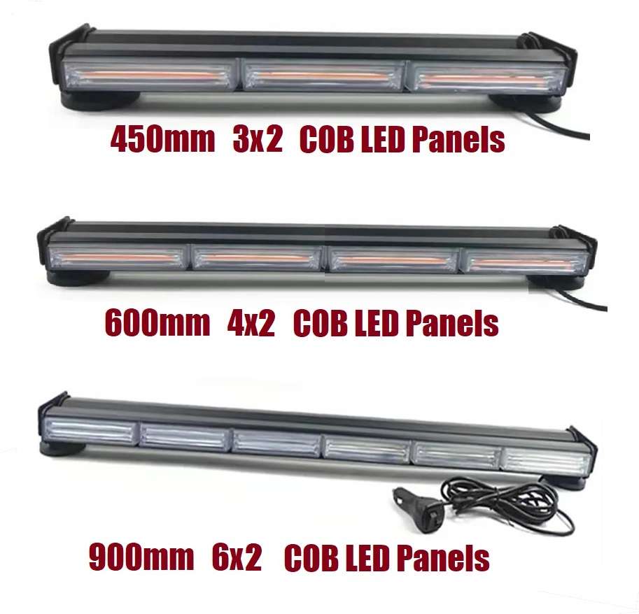 Magnetic Mount LED Double Side Strobe Flash Light Bar 45cm. Amber Orange Yellow. Collections Allowed