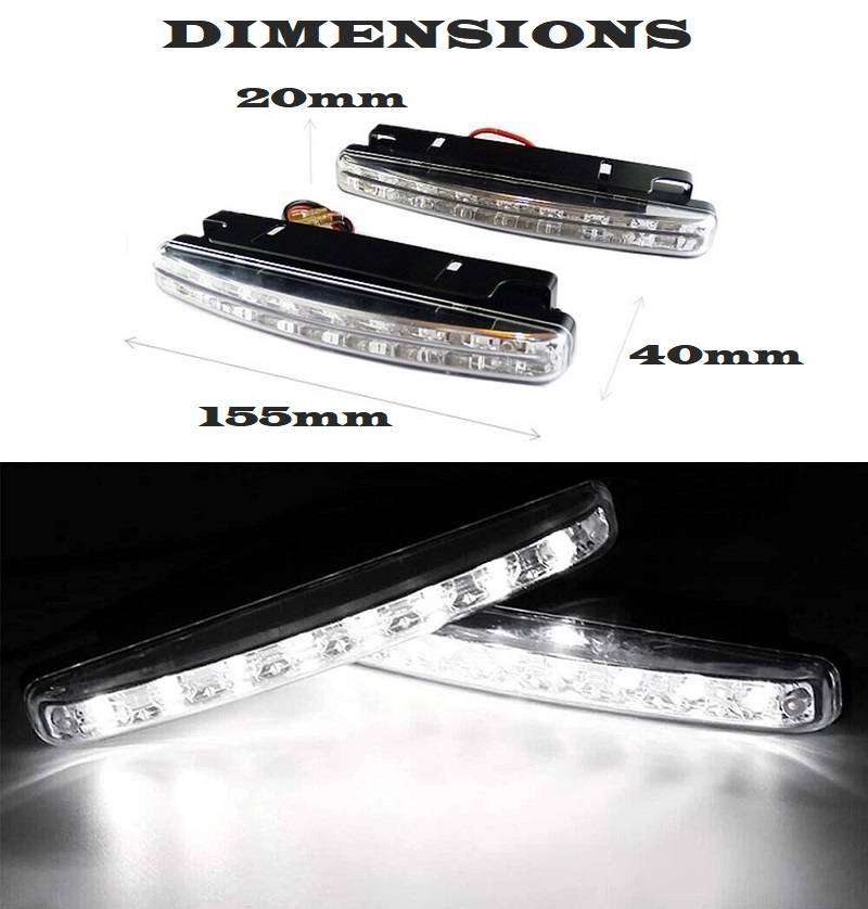 LED DayTime Running Lights For Vehicles. Bumper / Grille / Fog LED DTRL DC9~32V. Collections Allowed