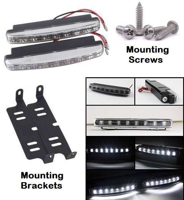 LED DayTime Running Lights For Vehicles. Bumper / Grille / Fog LED DTRL DC9~32V. Collections Allowed