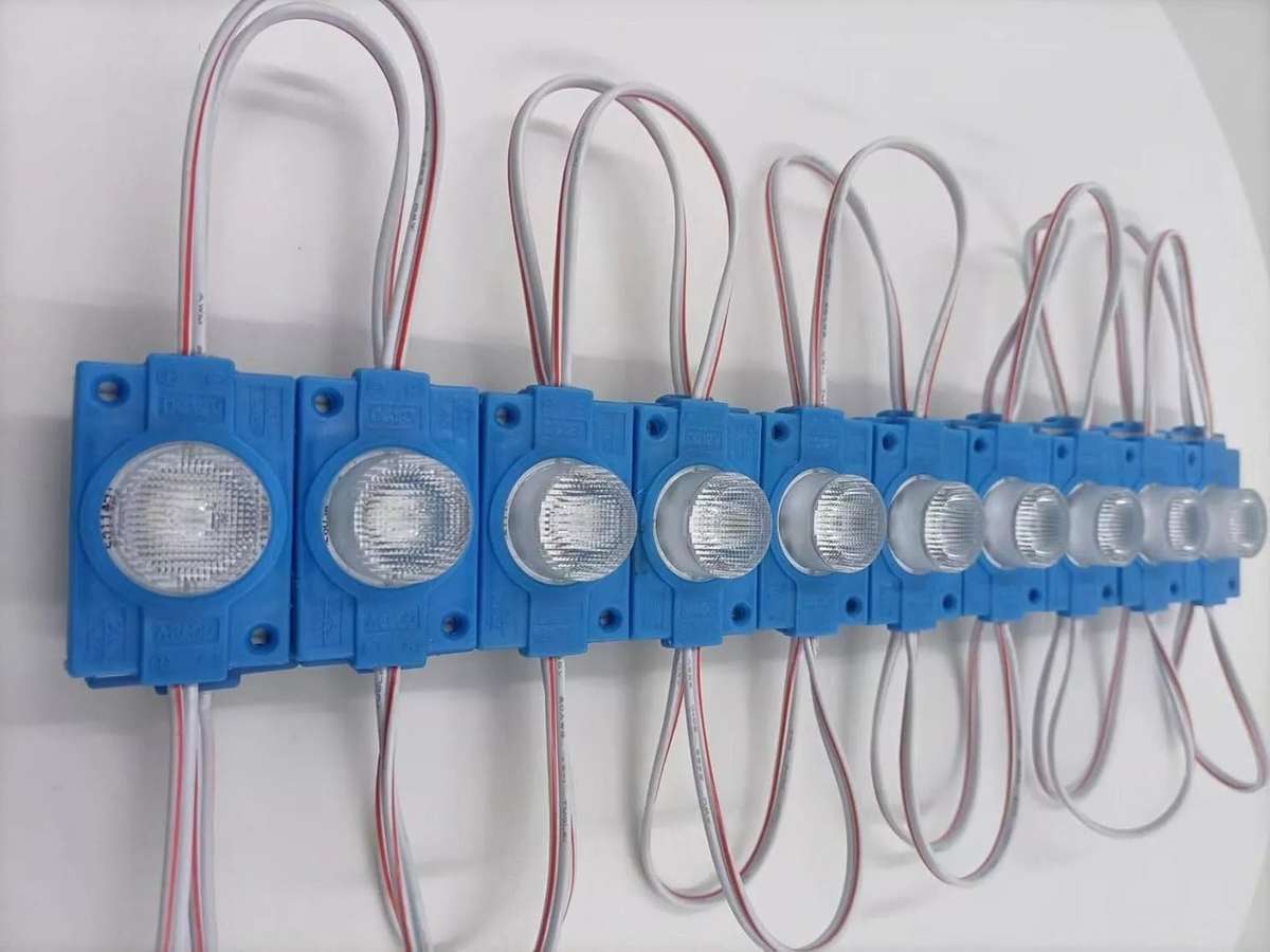 Blue Light Colour LED Light Waterproof Injection Moulded Modules with Dome Lens. Collections Allowed