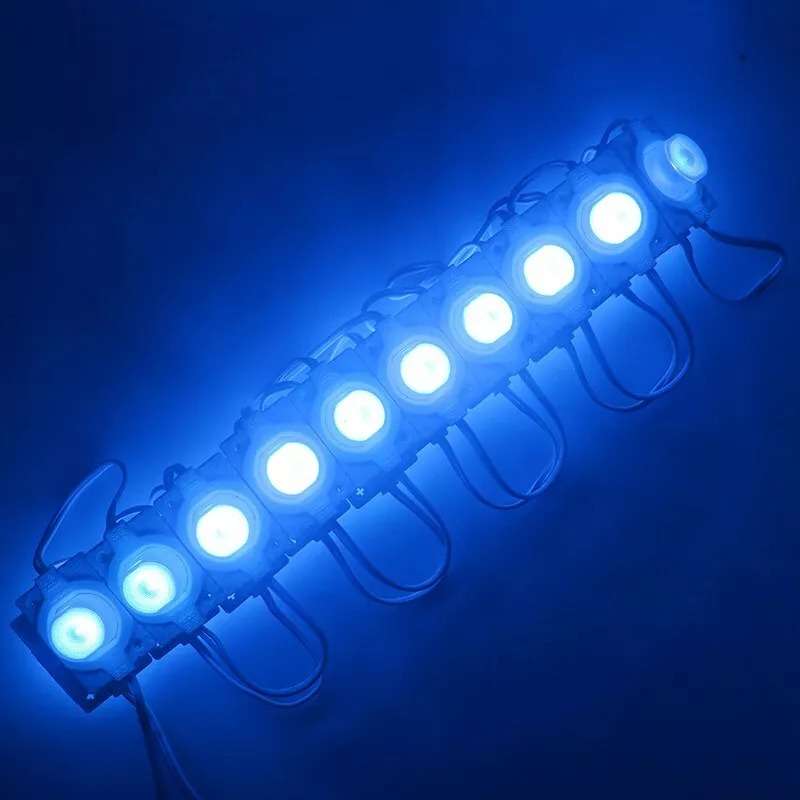 Blue Light Colour LED Light Waterproof Injection Moulded Modules with Dome Lens. Collections Allowed