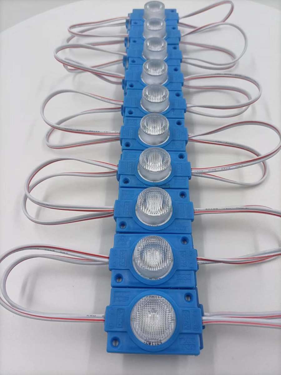 Blue Light Colour LED Light Waterproof Injection Moulded Modules with Dome Lens. Collections Allowed