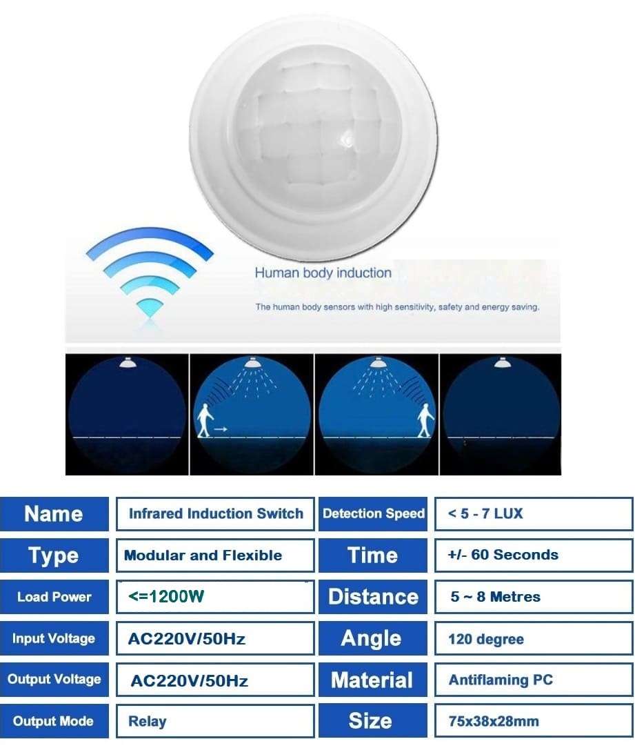 5 Units Of Infrared 360° PIR Motion Sensor Switch Module for Automation Systems. Collections Allowed