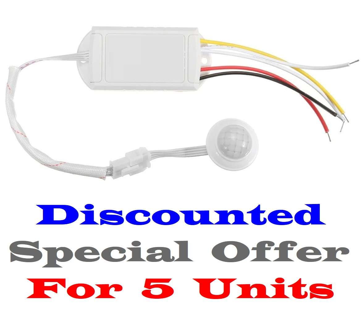 5 Units Of Infrared 360° PIR Motion Sensor Switch Module for Automation Systems. Collections Allowed