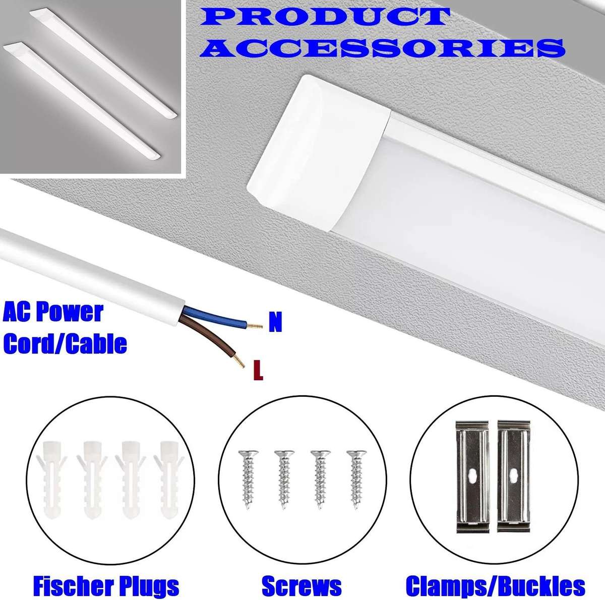 LED Batten Tube Lights: Ultra Slim Premium Modern Design Complete With Fittings. Collections Allowed