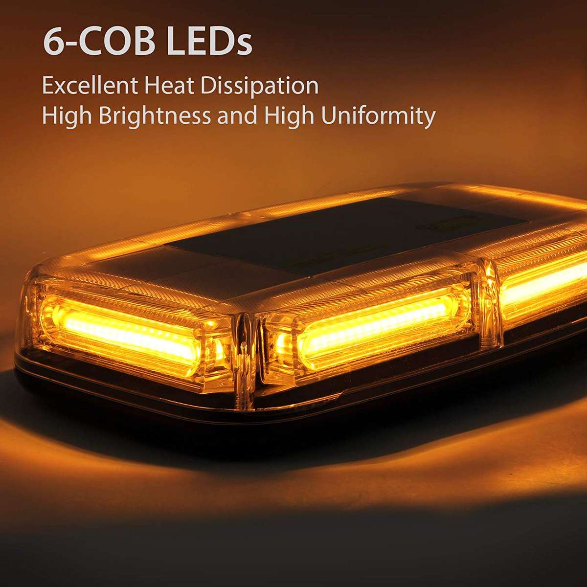 Amber Orange Yellow Strobe Flash Magnetic Vehicle Roof Top COB LED Light Bar. Collections Allowed.