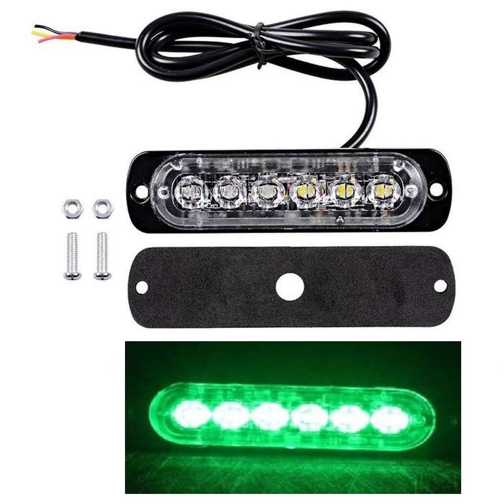 Grille Bumper Cluster Vehicle Side Marker LED Flash Strobe Green Lights 12V/24V. Collections Allowed
