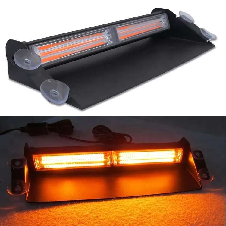 Flash Strobe Vehicle Windscreen Amber Orange Yellow COB LED Dash Light Bar. Collections Allowed.