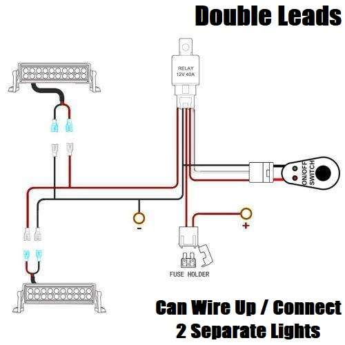 Wire Harness Kit With Double Leads, Relay, Fuse, On/Off Switch. Wiring Harness. Collections Allowed.