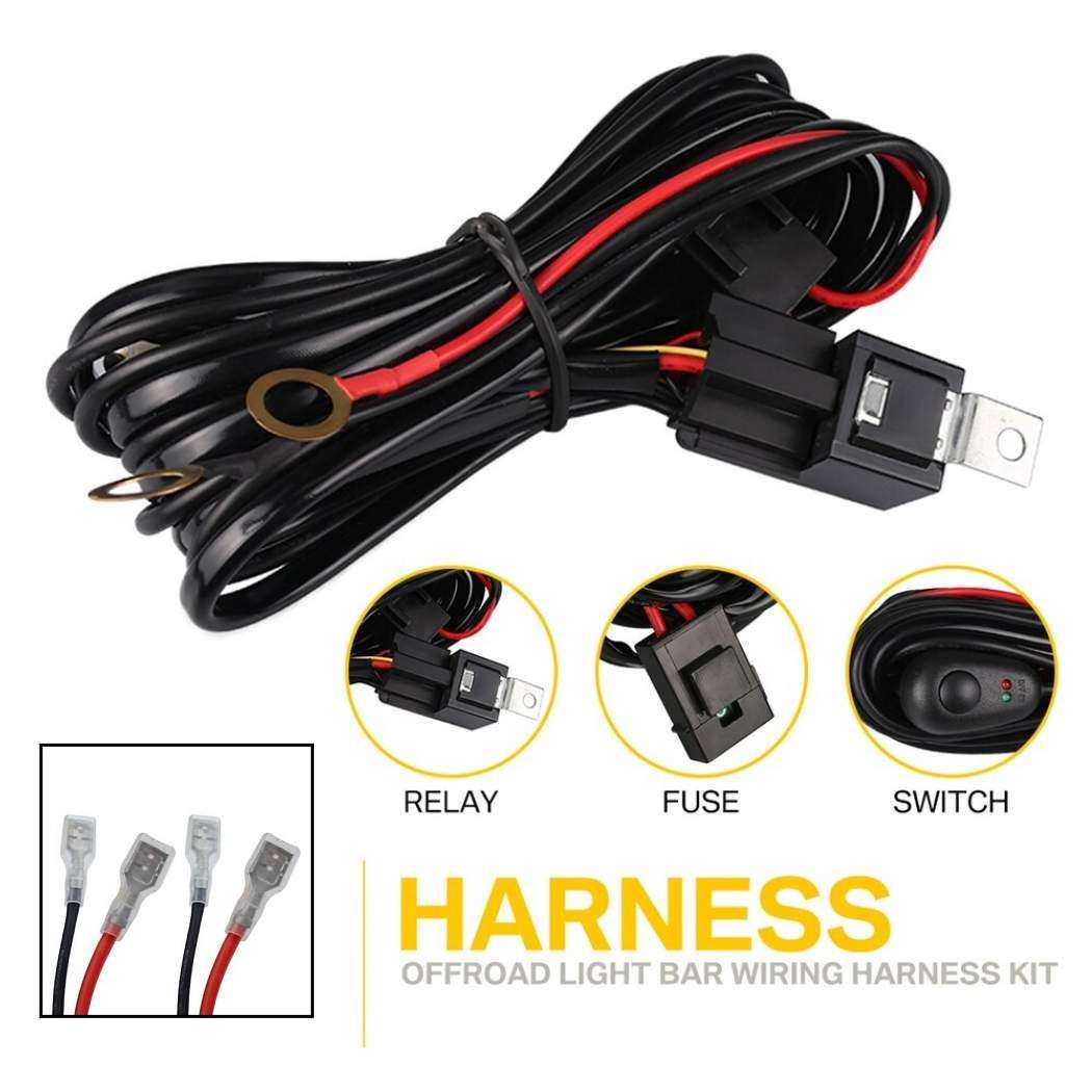 Wire Harness Kit With Double Leads, Relay, Fuse, On/Off Switch. Wiring Harness. Collections Allowed.