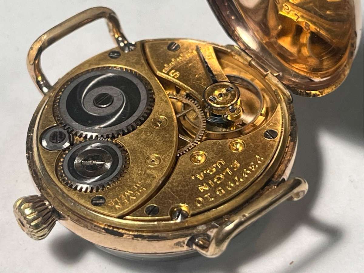 ELGIN GENTS TRENCH WATCH!!ANTIQUE