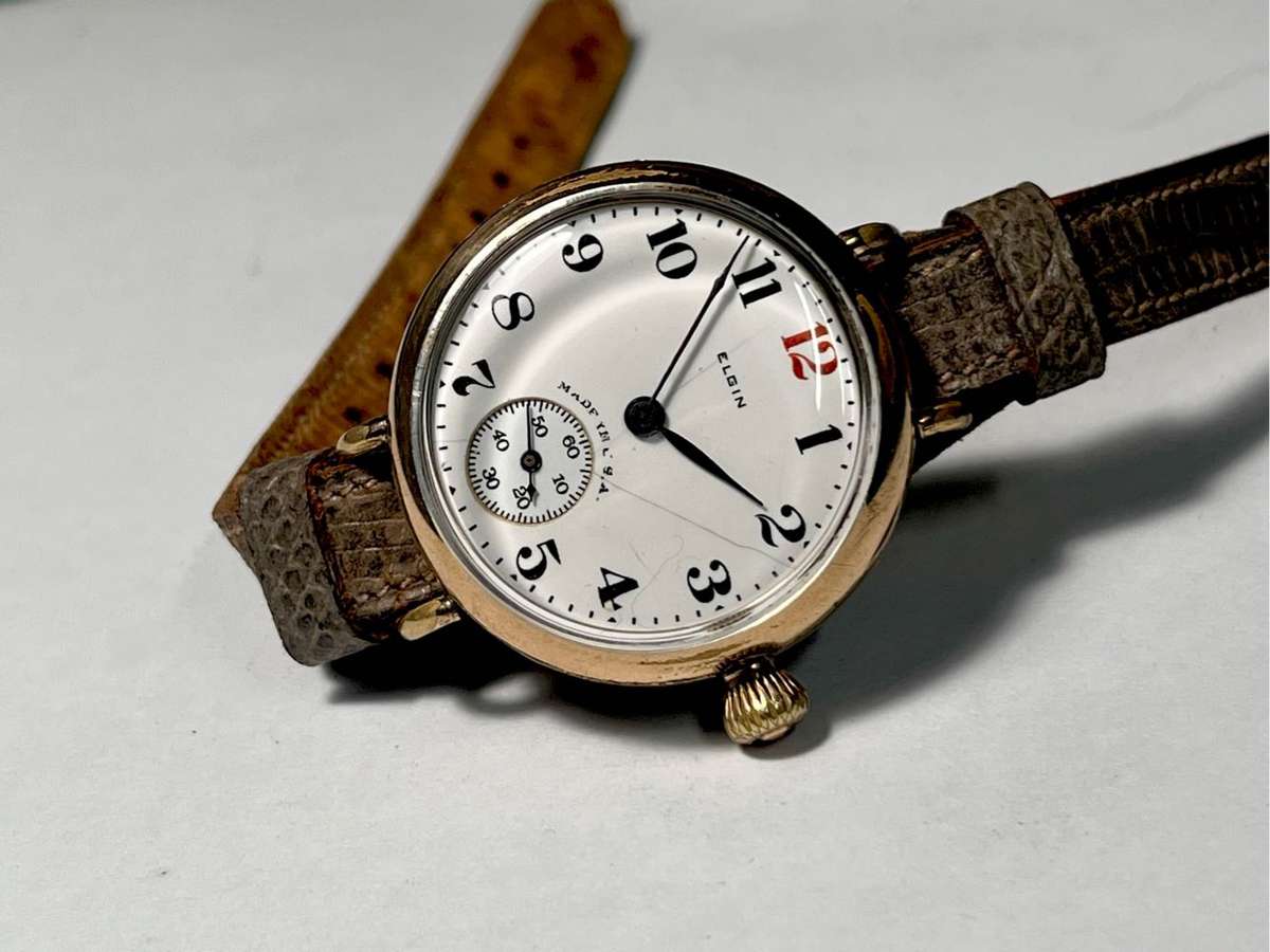 ELGIN GENTS TRENCH WATCH!!ANTIQUE