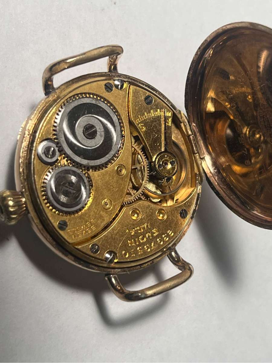 ELGIN GENTS TRENCH WATCH!!ANTIQUE