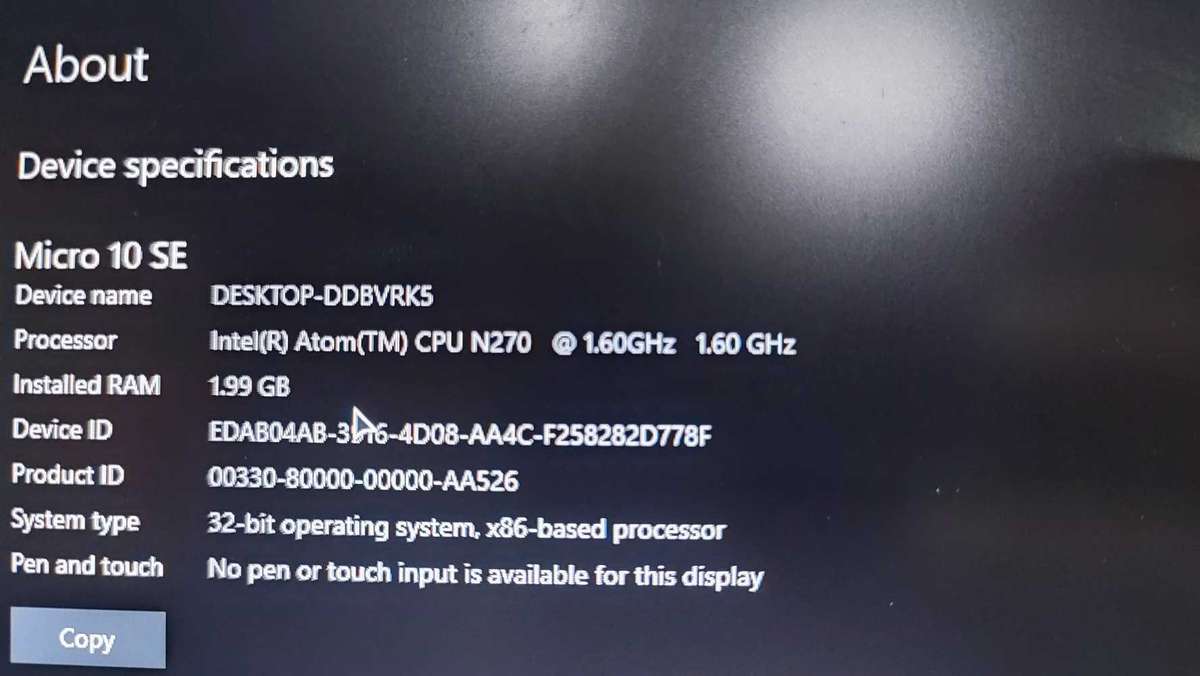 Advent Intel Mini Laptop