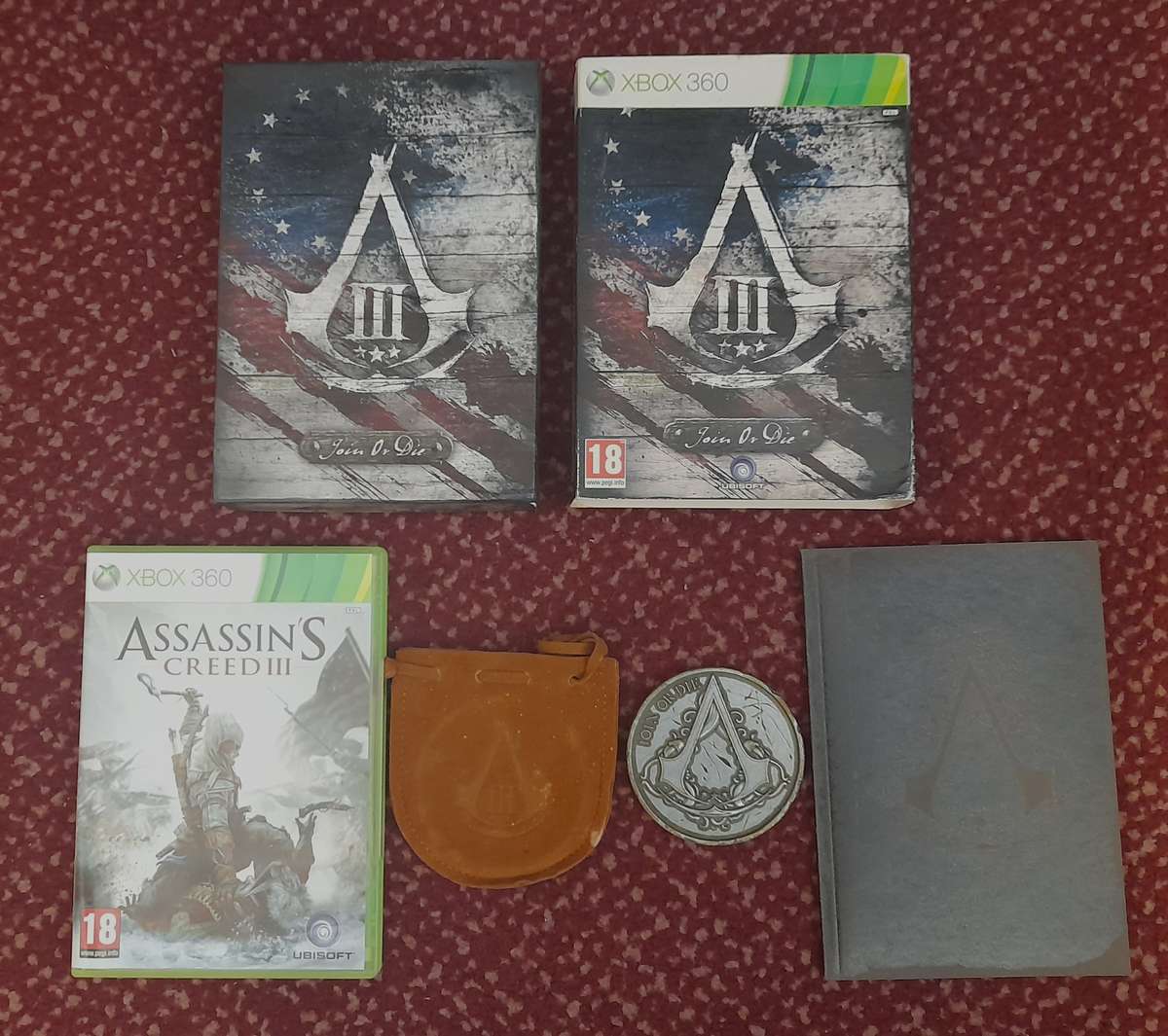 ASSASSINS CREED 3 III JOIN OR DIE COLLECTORS SPECIAL EDITION (  Xbox 360 )  -  SAME DAY SHIPPING !!!