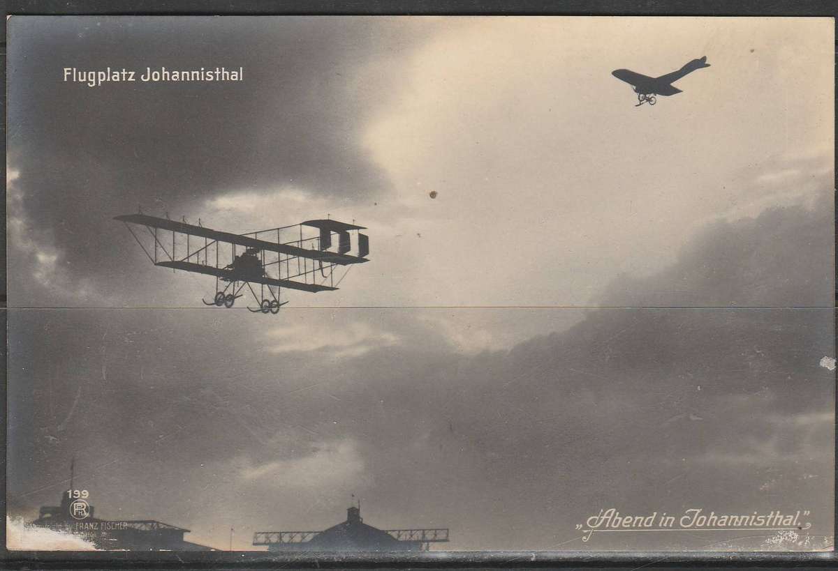 A REAL PHOTO POST CARD FLYING OVER JOHANNISTHAL MINT LOOK SCAN X2