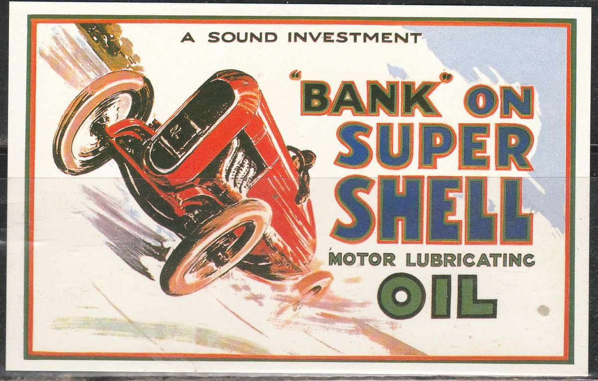 A LOVELY COLOUR PICTURE POST CARD BANK ON SUPER SHELL  MINT LOOK SCAN